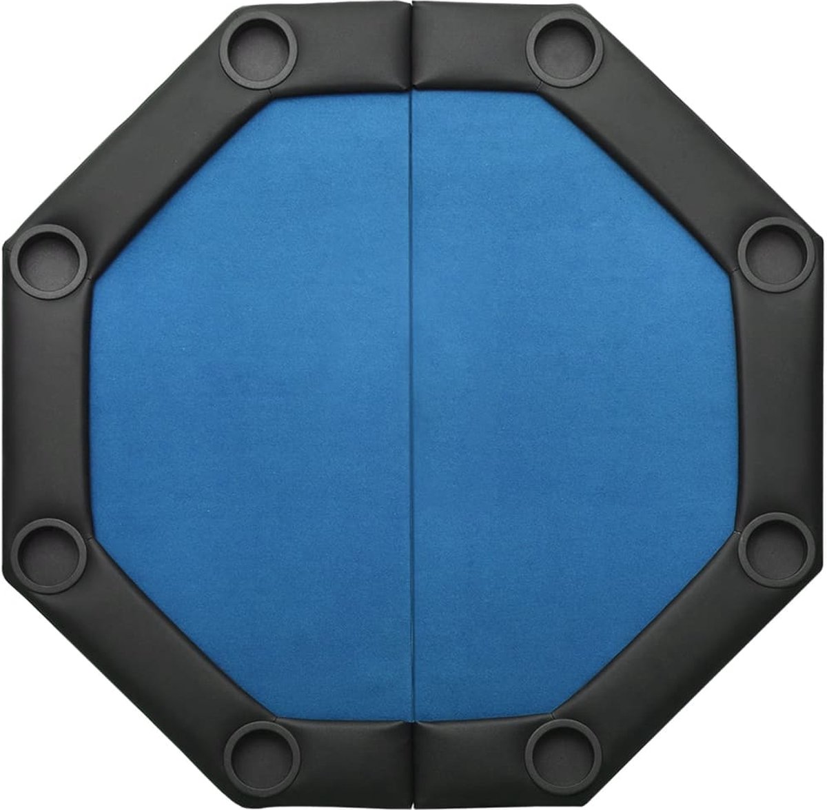 Vidaxl Pokertafelblad Voor 8 Spelers Inklapbaar 108x108x75 Cm - Blauw