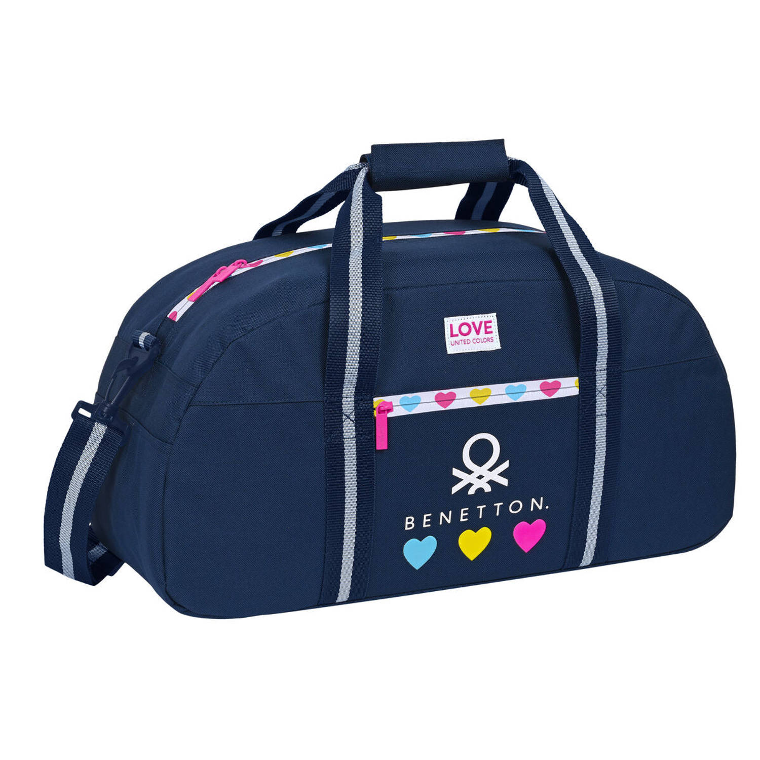 Benetton Sporttas Love Marine (50 X 26 X 20 Cm) - Blauw