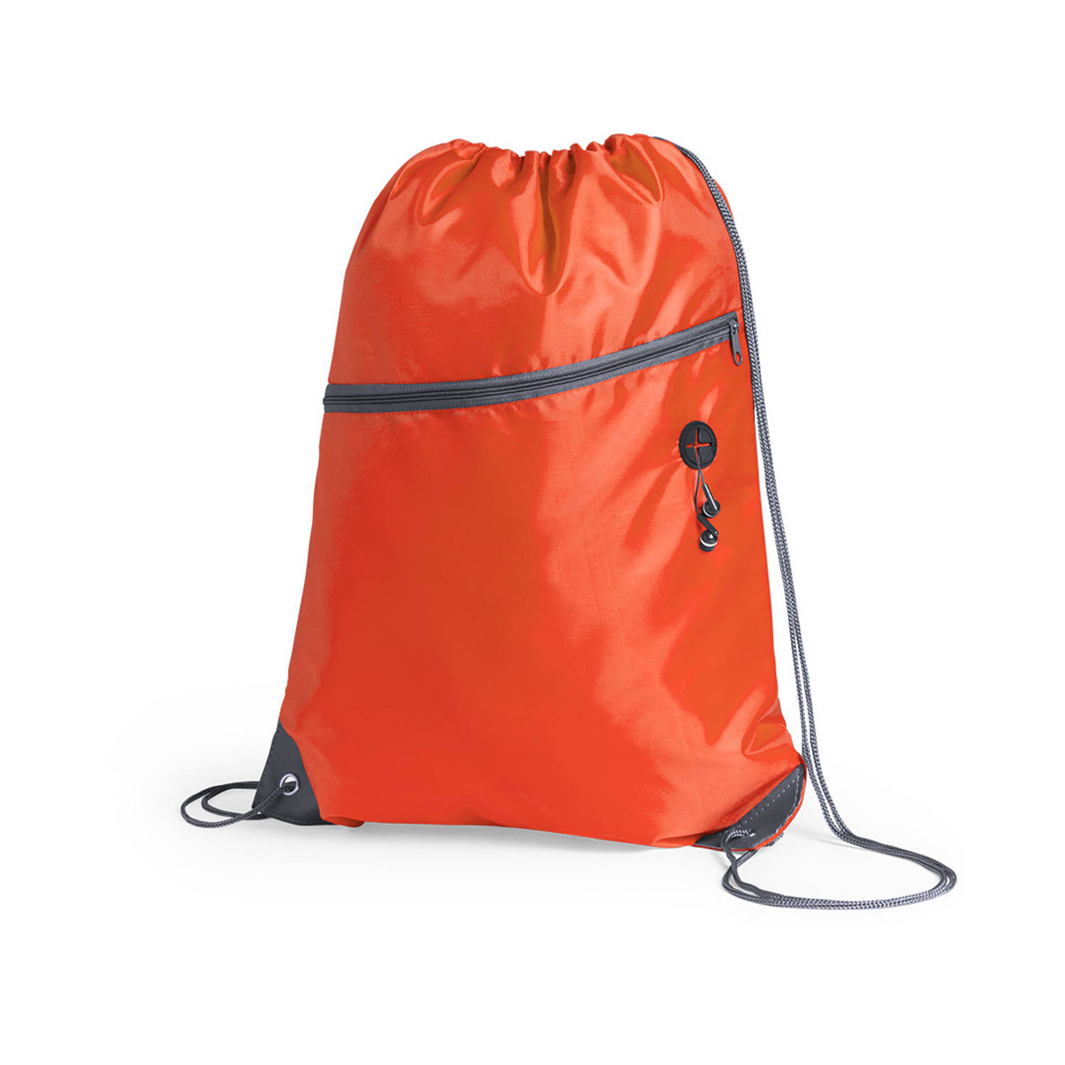 Sport Gymtas/rugtas/draagtas Met Rijgkoord 34 X 44 Cm Van Polyester - Gymtasje - Zwemtasje - Oranje