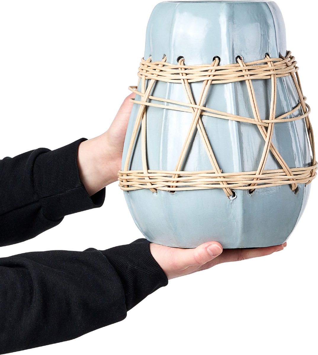 Beliani Kamering - Decovaas--terracotta - Blauw
