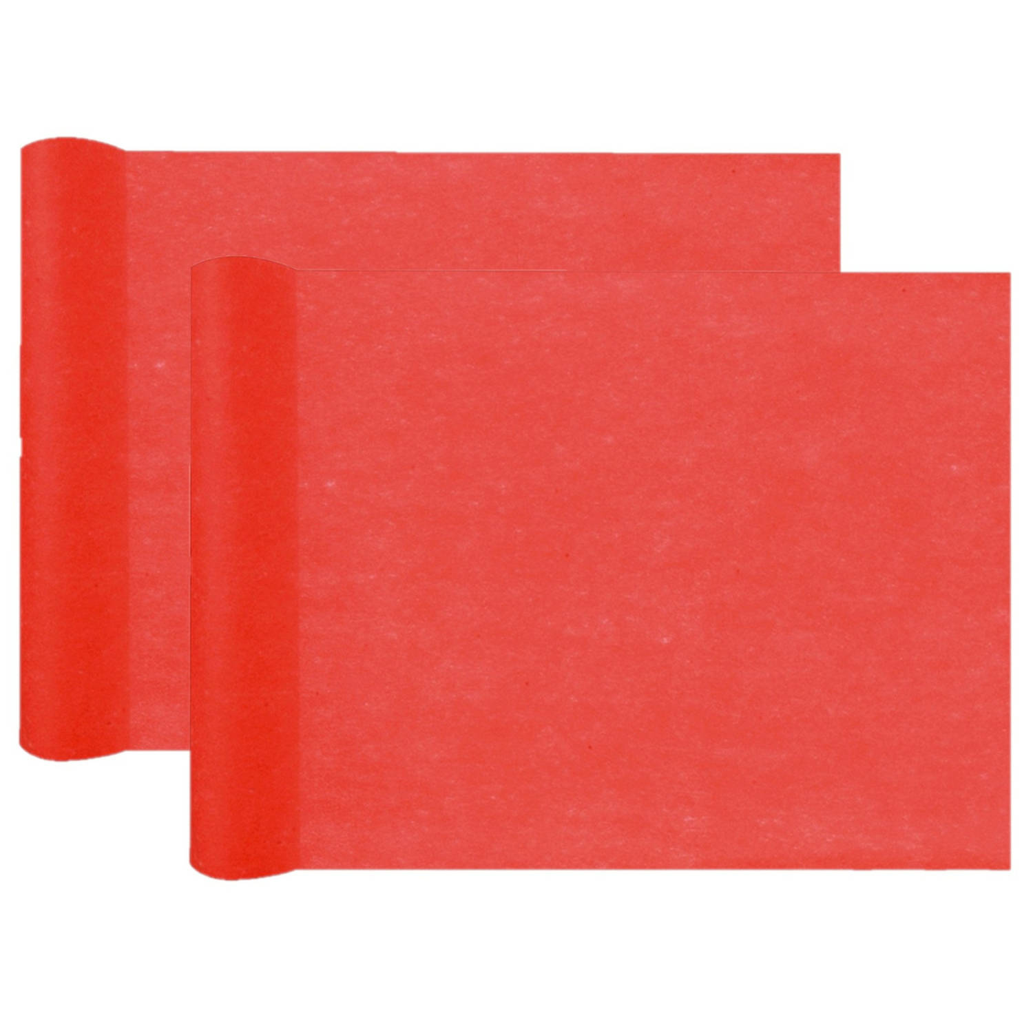 Santex Tafelloper Op Rol - 2x 30 Cm X 10 M - Non Woven Polyester - Feesttafelkleden - Rood