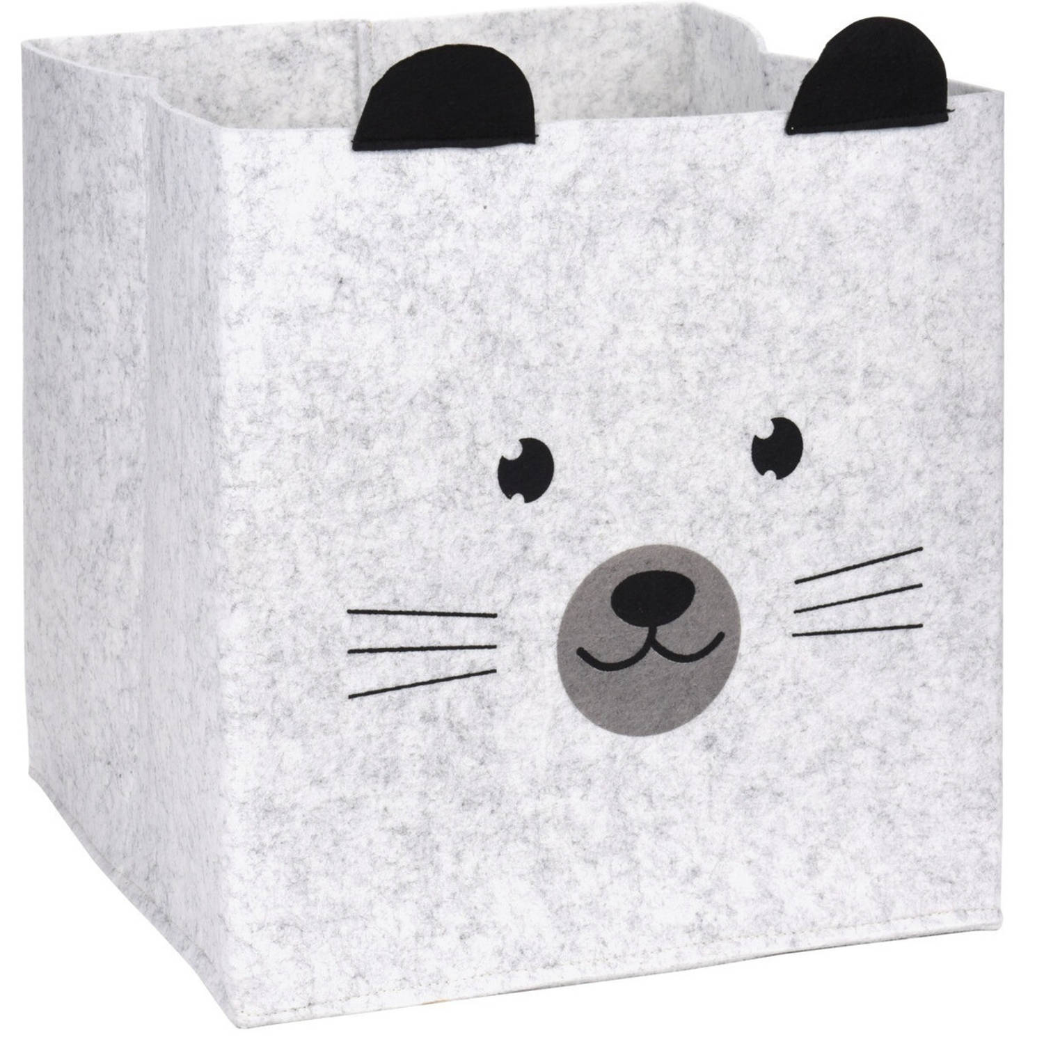 Opbergmand/kastmand Vilt Kinderkamer - Dieren Thema Muis - 32 X 32 X 32 Cm - Opbergmanden