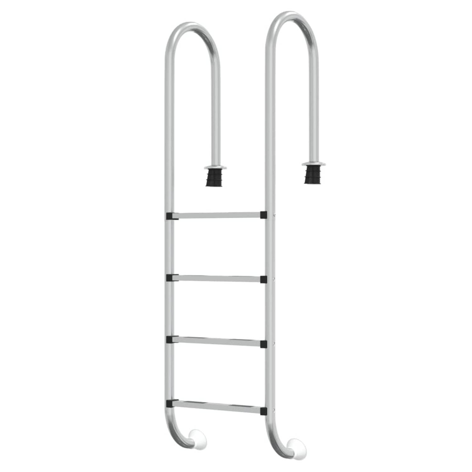 Vidaxl Zwembadladder 54x38x184,5 Cm 304 Roestvrij Staal - Plata