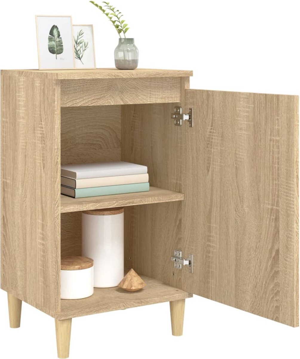 Vidaxl Nachtkastjes 2 St 40x35x70 Cm Bewerkt Hout Sonoma Eikenkleurig - Bruin