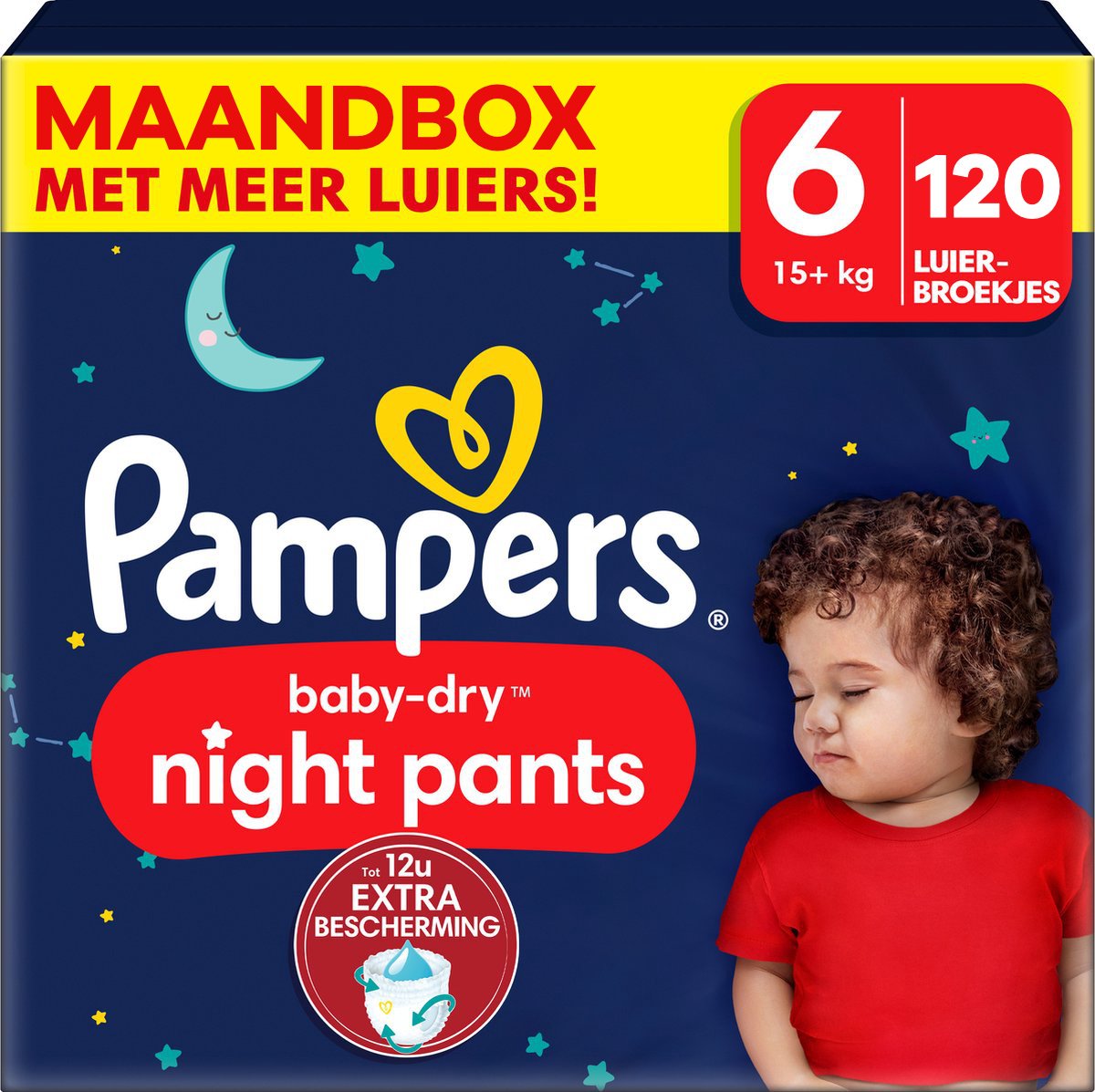 Pampers - Baby Dry Night Pants - Maat 6 - Maandbox - 120 Stuks - 15+ Kg