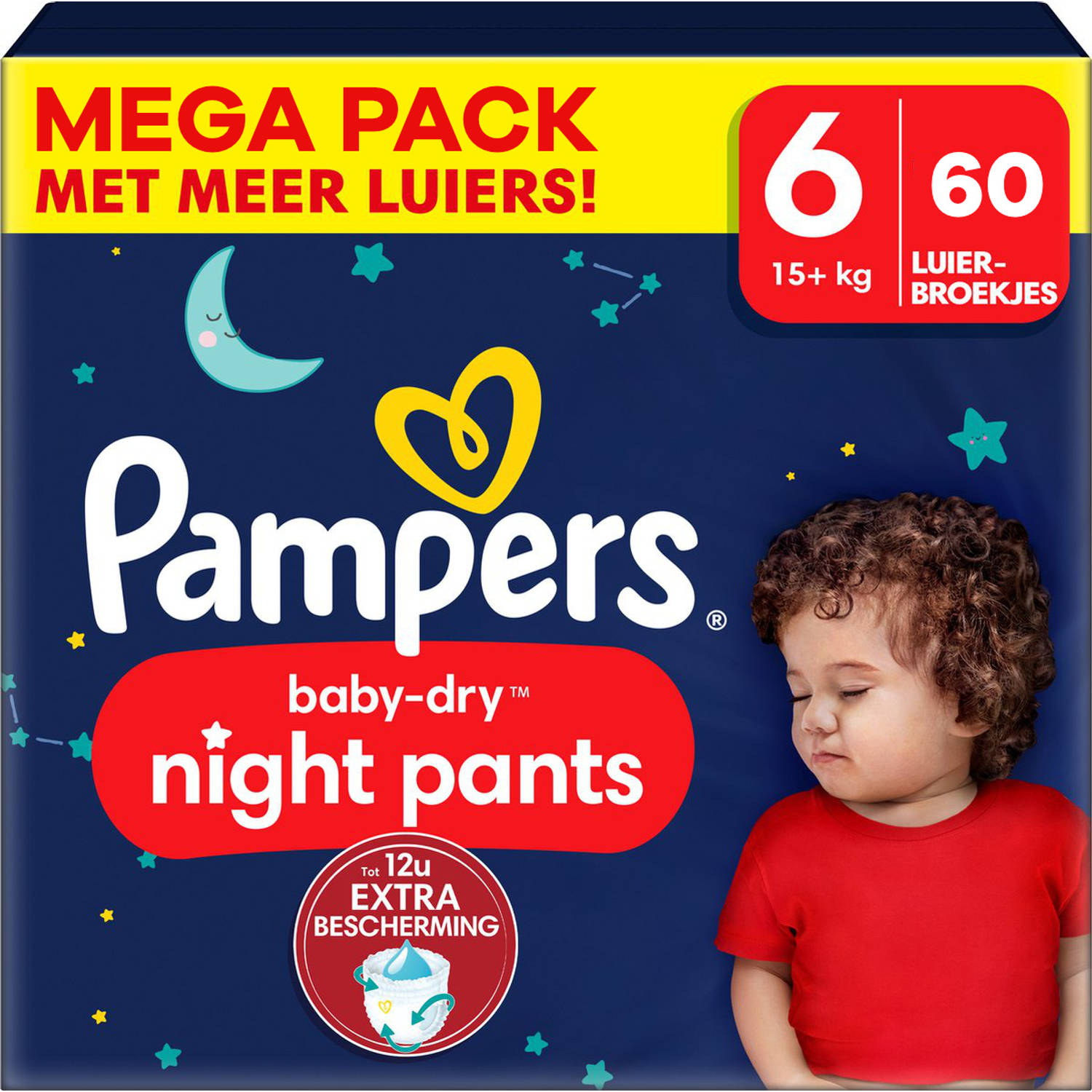 Pampers - Baby Dry Night Pants - Maat 6 - Mega Pack - 60 Stuks - 15+ Kg