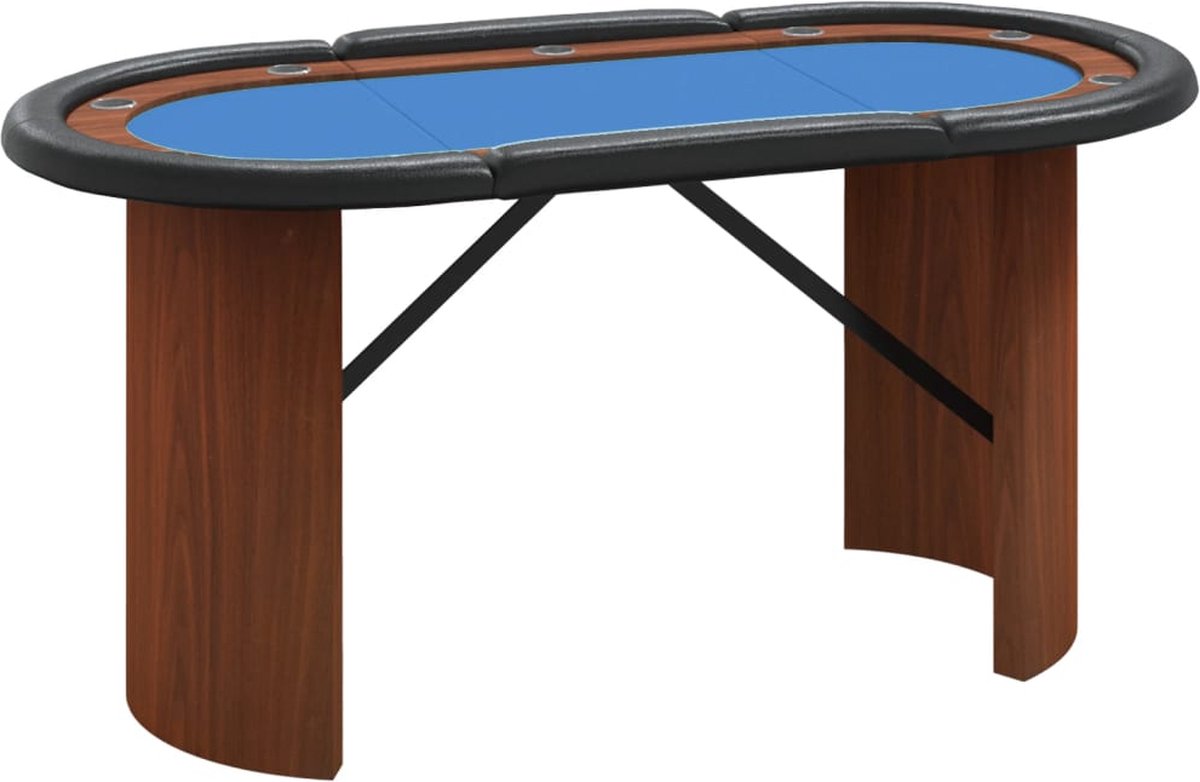 Vidaxl Pokertafel Voor 10 Spelers 160x80x75 Cm - Blauw