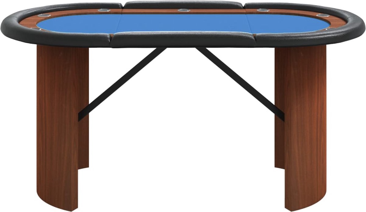 Vidaxl Pokertafel Voor 10 Spelers 160x80x75 Cm - Blauw