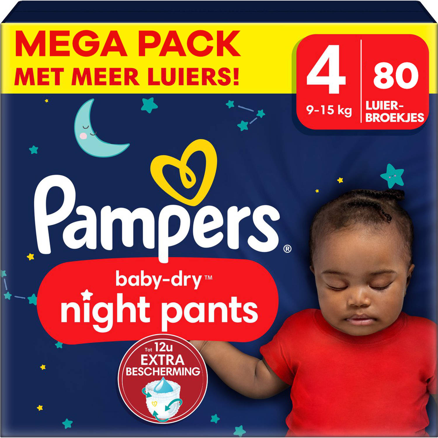 Pampers - Baby Dry Night Pants - Maat 4 - Mega Pack - 80 Stuks - 9/15 Kg