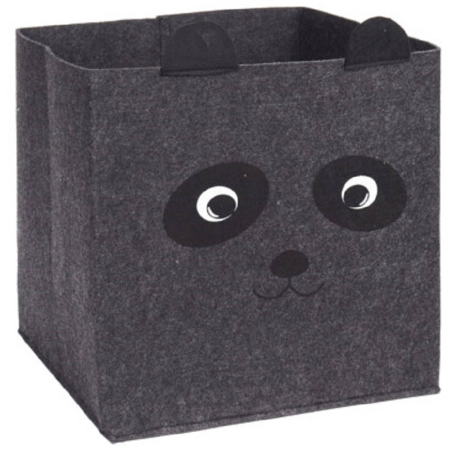 Opbergmand/kastmand Vilt Kinderkamer - Dieren Thema Panda - 32 X 32 X 32 Cm - Opbergmanden