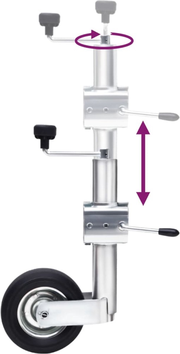 Vidaxl Neuswiel Met Splitklem 60 Mm Gegalvaniseerd Staal