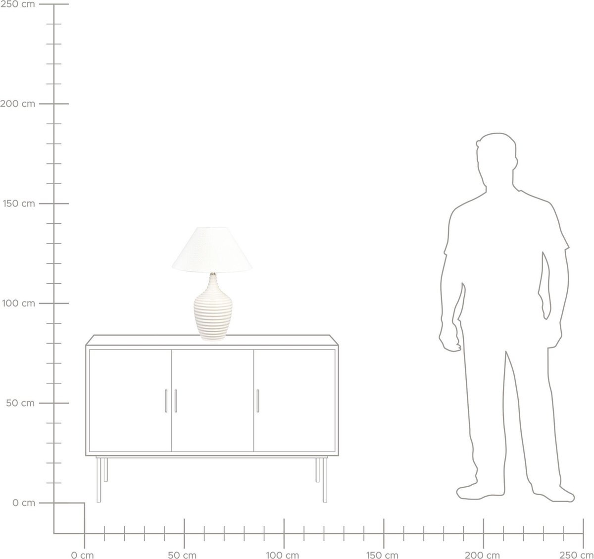 Beliani Celeste - Tafellamp--keramiek - Beige