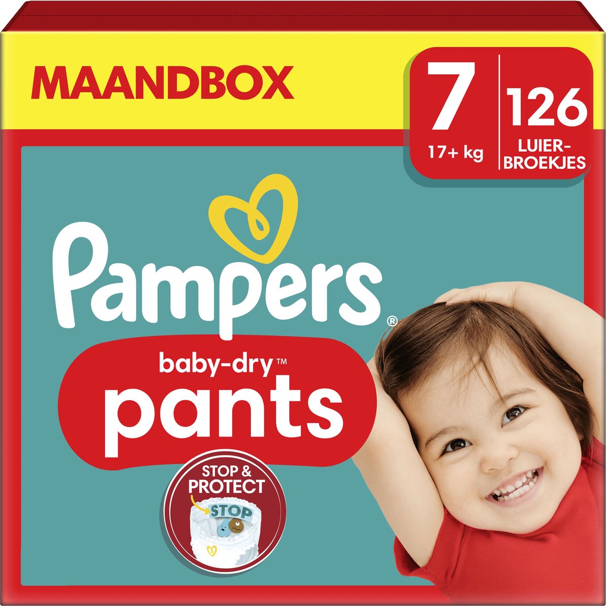 Pampers - Baby Dry Pants - Maat 7 - Maandbox - 126 Stuks - 17+ Kg