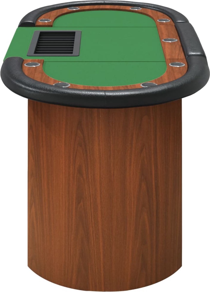 Vidaxl Pokertafel Voor 10 Spelers Met Fichebak 160x80x75 Cm - Groen