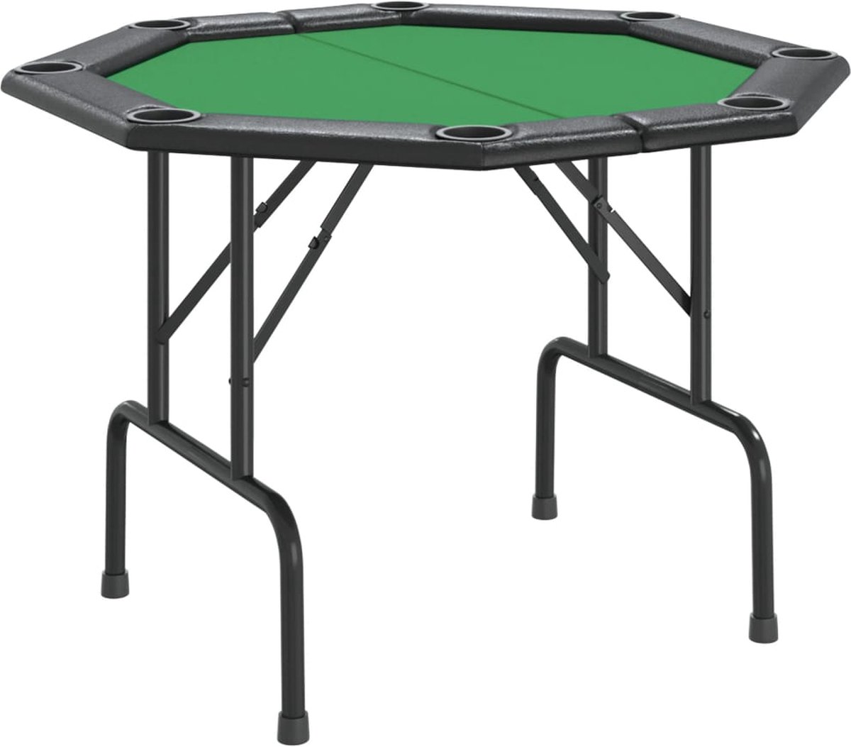 Vidaxl Pokertafel Voor 8 Spelers Inklapbaar 108x108x75 Cm - Groen