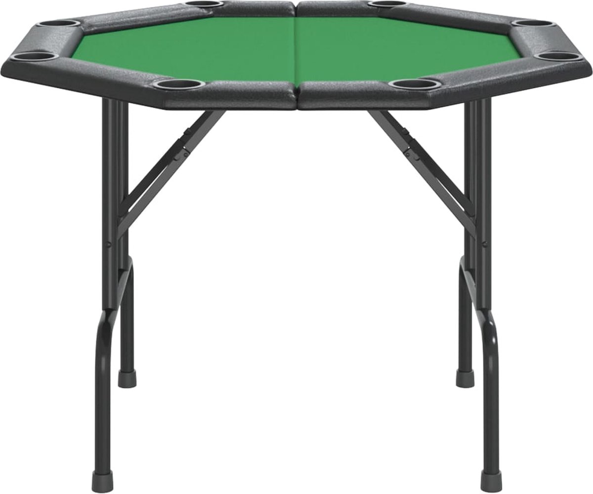 Vidaxl Pokertafel Voor 8 Spelers Inklapbaar 108x108x75 Cm - Groen