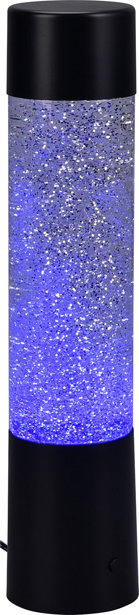 BES LED Led Tafellamp - Trion Wuka Glitter - 0.9w - Warm Wit 3000k - Rond - Mat - Kunststof - Zwart