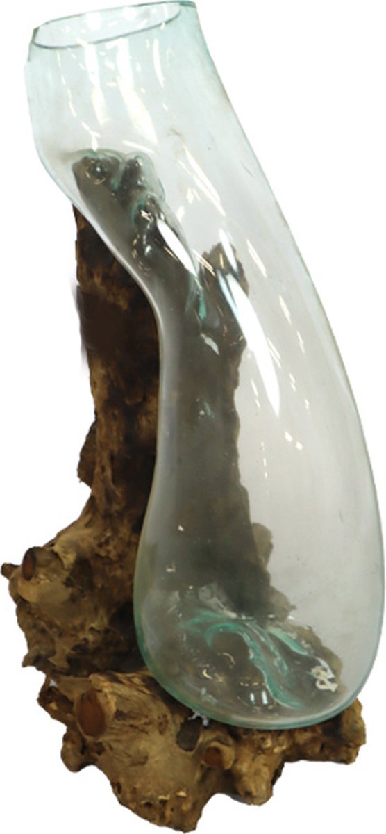Dijk Natural Collections Dknc - Root Glass - 20x35x50cm - Natuurlijk - Bruin