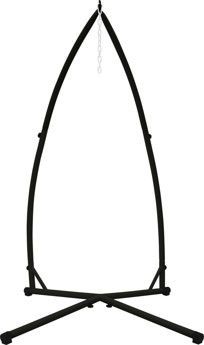 Vrijstaand Hangend Stoelframe 210 Cm Metaal Max. 120 Kg - Zwart