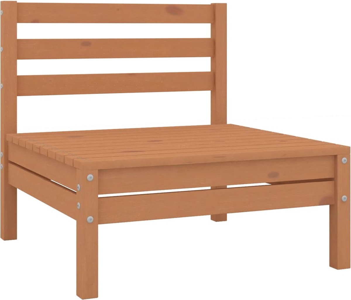 Vidaxl Tuinbank 2-zits Massief Grenenhout Honing - Bruin