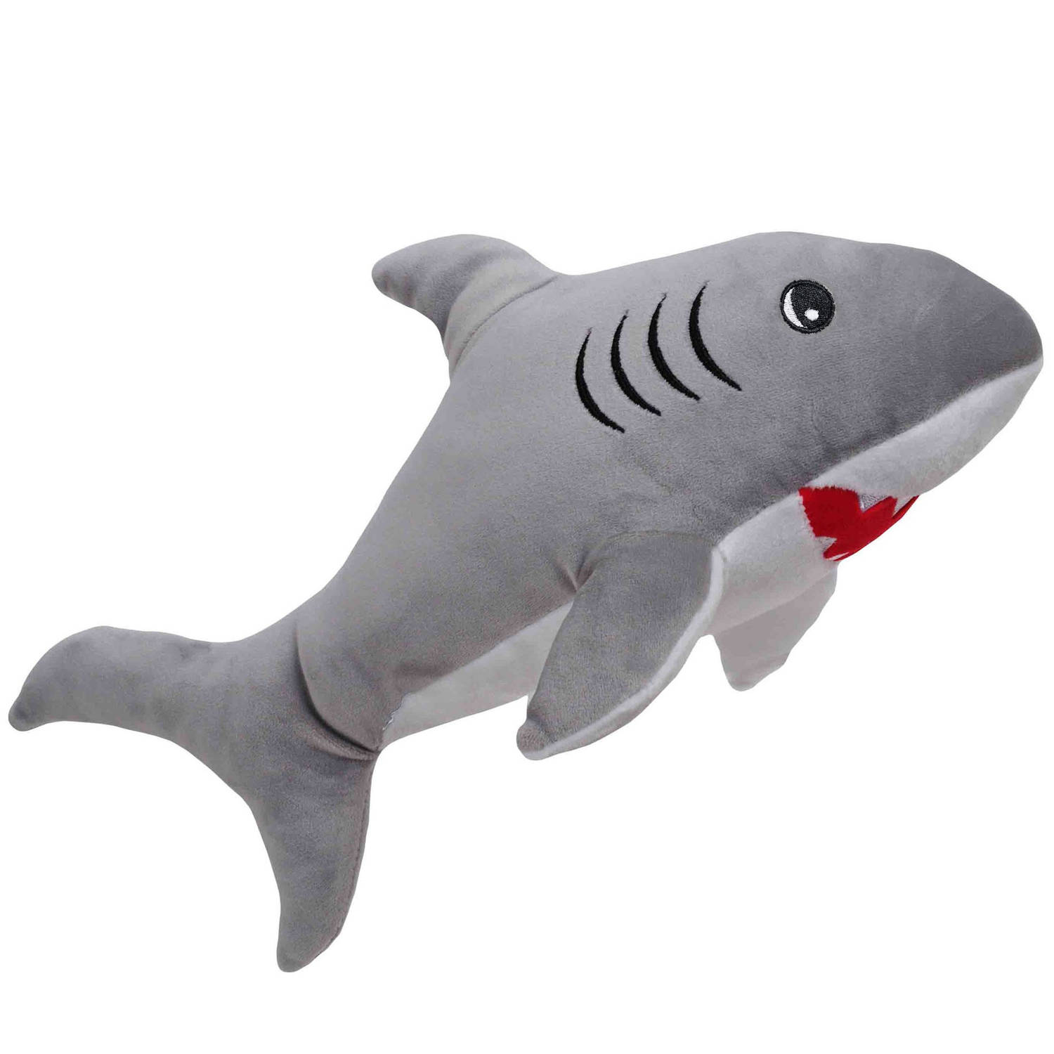 Pluche Speelgoed Knuffeldier Witte Haai Van 52 Cm - Knuffel Zeedieren