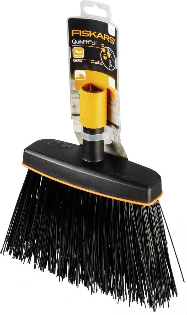 Fiskars Quikfit Bezem - Zwart