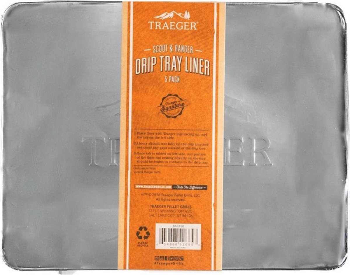 Traeger Vetafdruipplaat beschermfolie voor Ranger 5 stuks