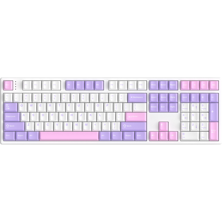 Hello Ganss HS108T GC09 RGB leds, PBT Doubleshot keycaps, hot swap, 2,4 GHz / Bluetooth / USB-C