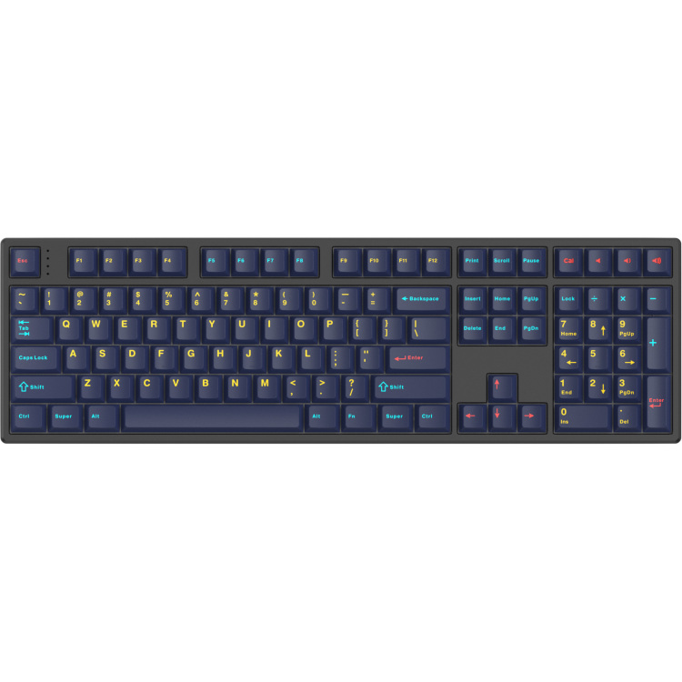 Hello Ganss HS108T GC17 RGB leds, PBT Doubleshot keycaps, hot swap, 2,4 GHz / Bluetooth / USB-C