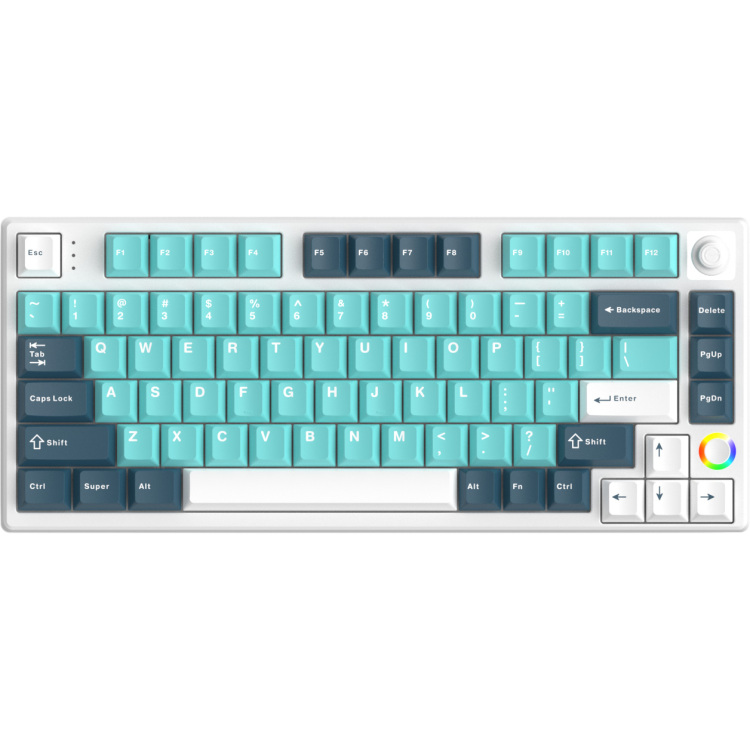 Hello Ganss HS75T GC16 75%, RGB leds, PBT Doubleshot keycaps, hot swap, 2,4 GHz / Bluetooth / USB-C