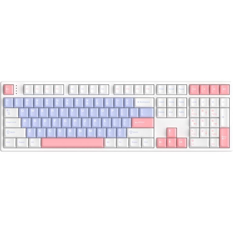 Hello Ganss HS108T GC05 RGB leds, PBT Doubleshot keycaps, hot swap, 2,4 GHz / Bluetooth / USB-C