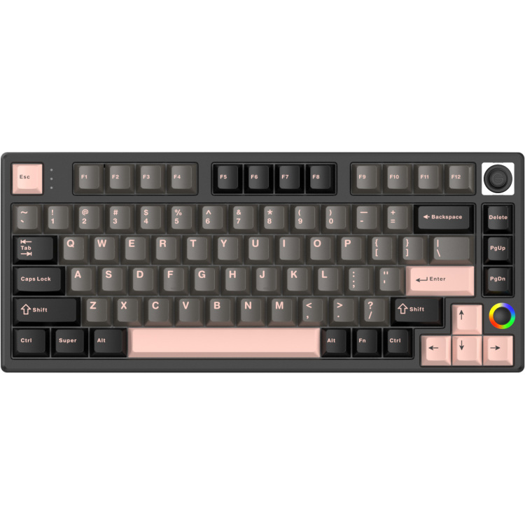 Hello Ganss HS75T GC02 75%, RGB leds, PBT Doubleshot keycaps, hot swap, 2,4 GHz / Bluetooth / USB-C