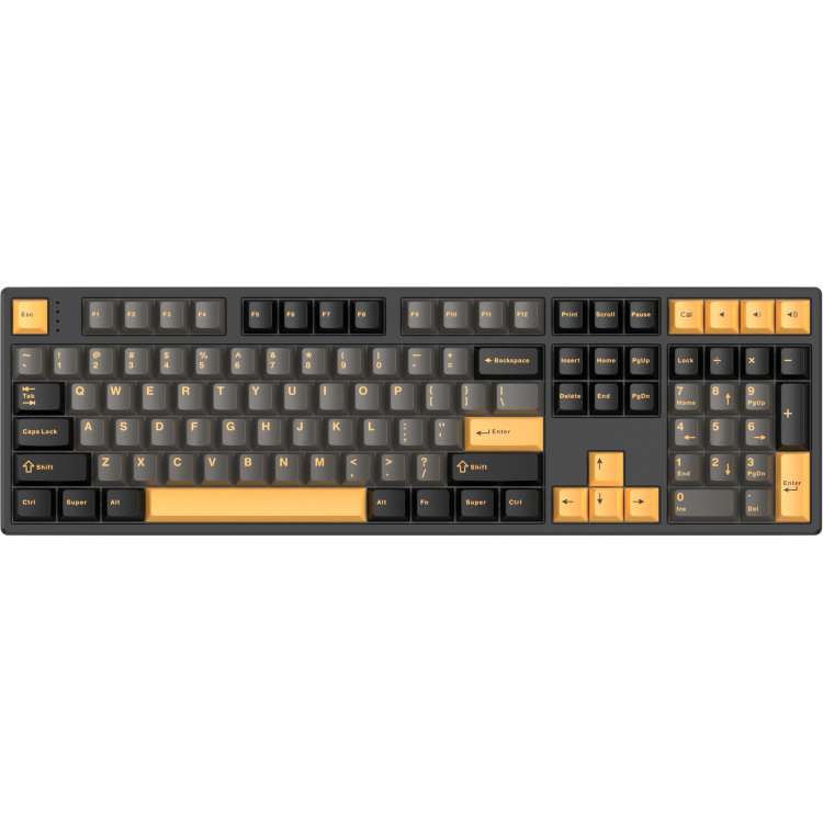 Hello Ganss HS108T GC01 RGB leds, PBT Doubleshot keycaps, hot swap, 2,4 GHz / Bluetooth / USB-C