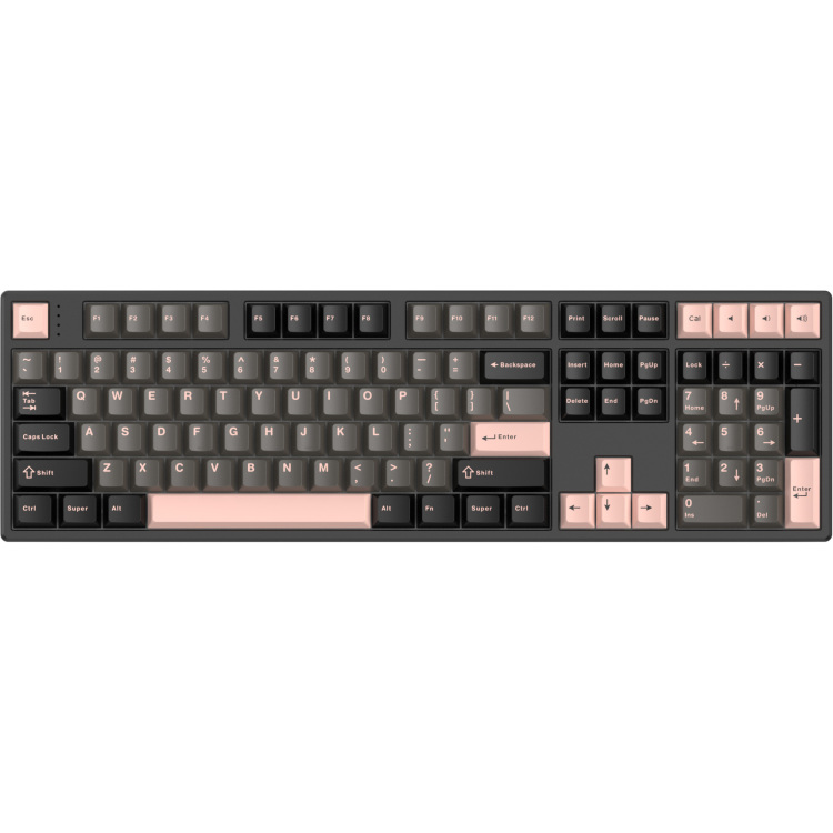 Hello Ganss HS108T GC02 RGB leds, PBT Doubleshot keycaps, hot swap, 2,4 GHz / Bluetooth / USB-C