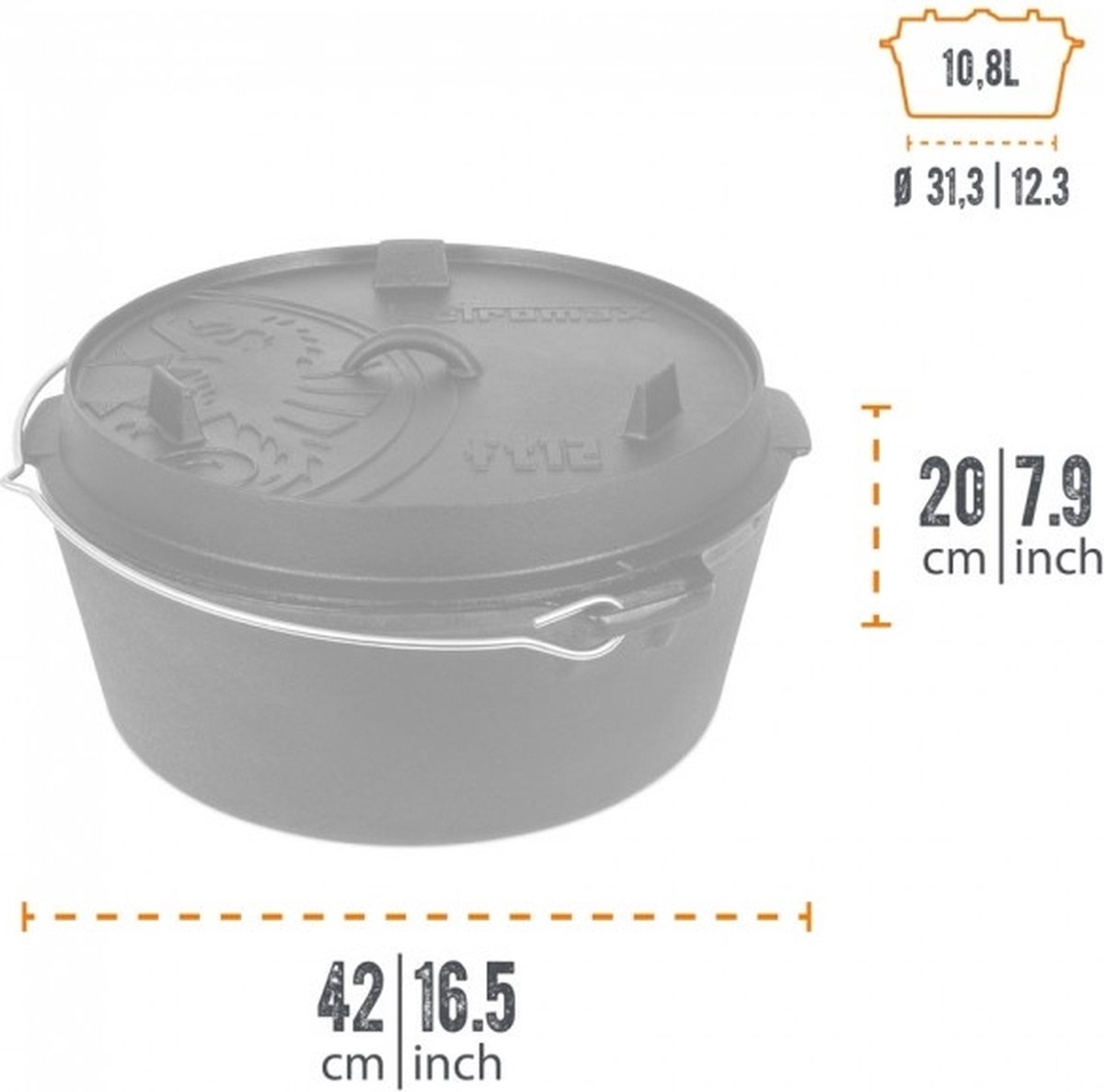 Petromax Dutch Oven ft12-t 10,8 liter