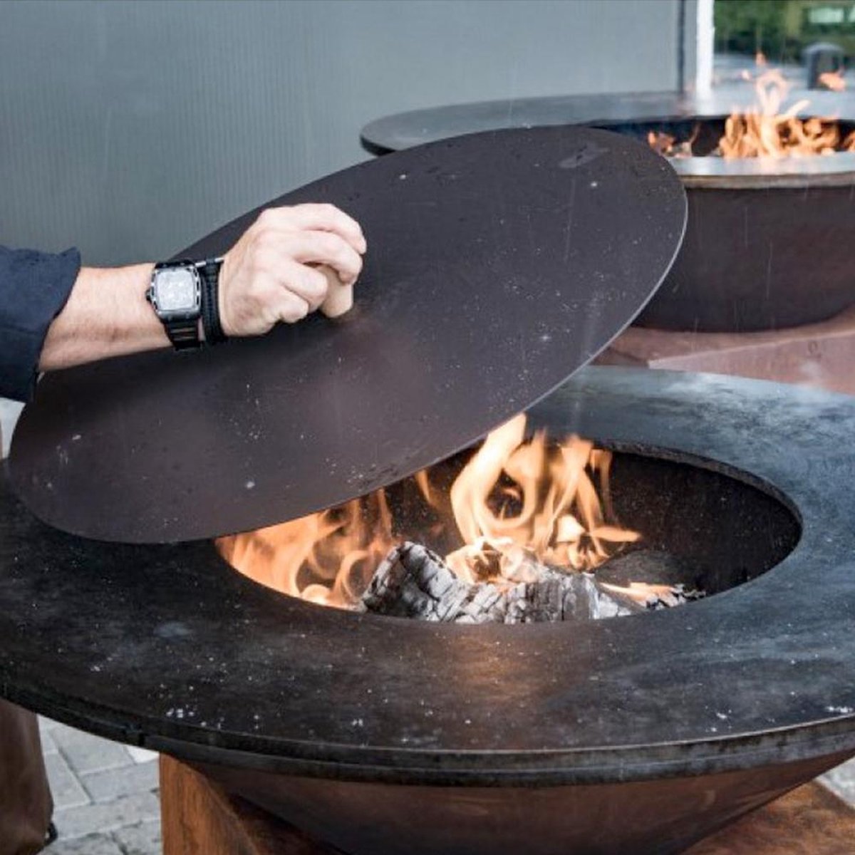 OFYR Doofdeksel Zwart 85 Ø 50 cm