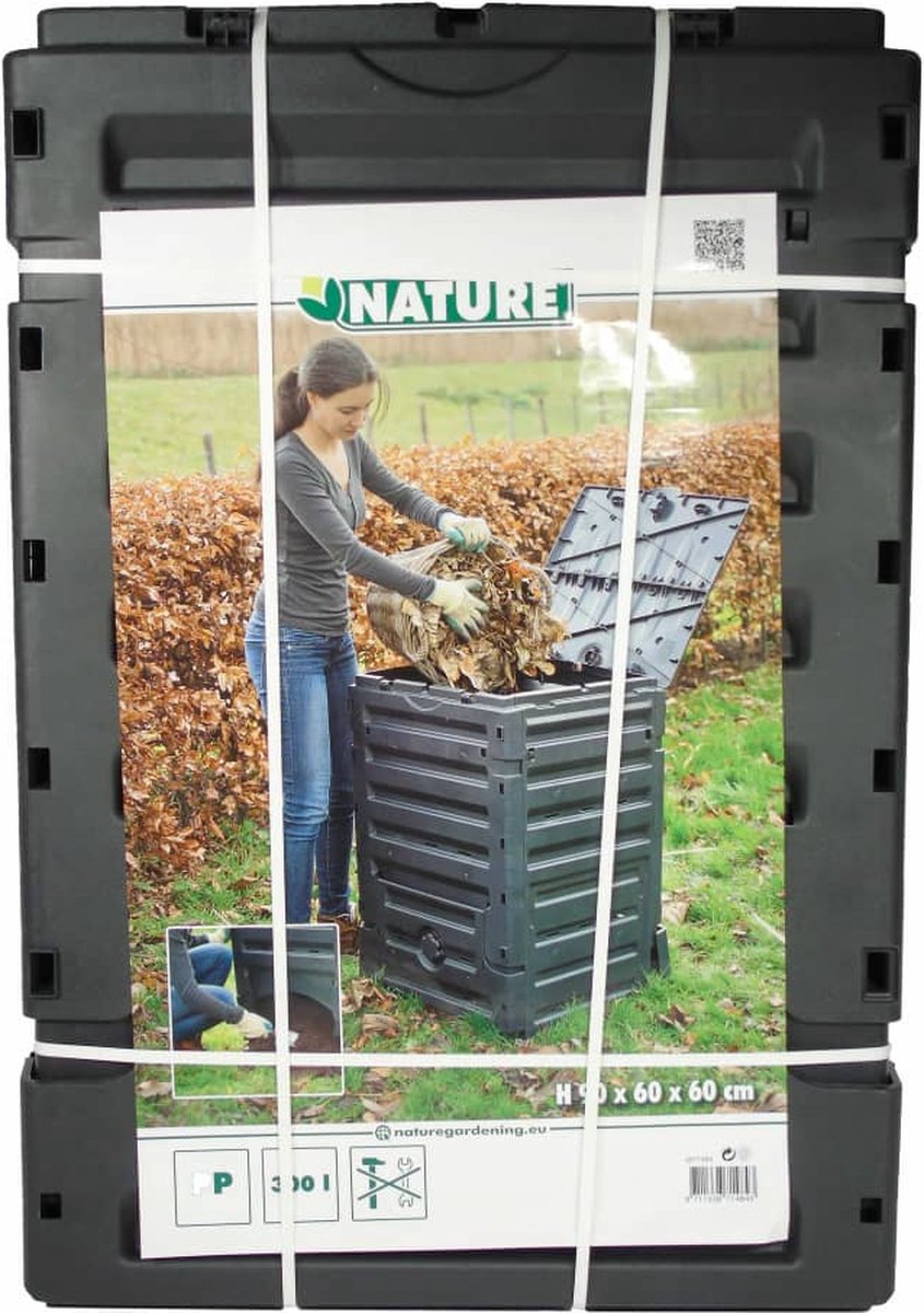 Nature Thermo compostsilo, 300 liter, compostbak 300 liter - Zwart