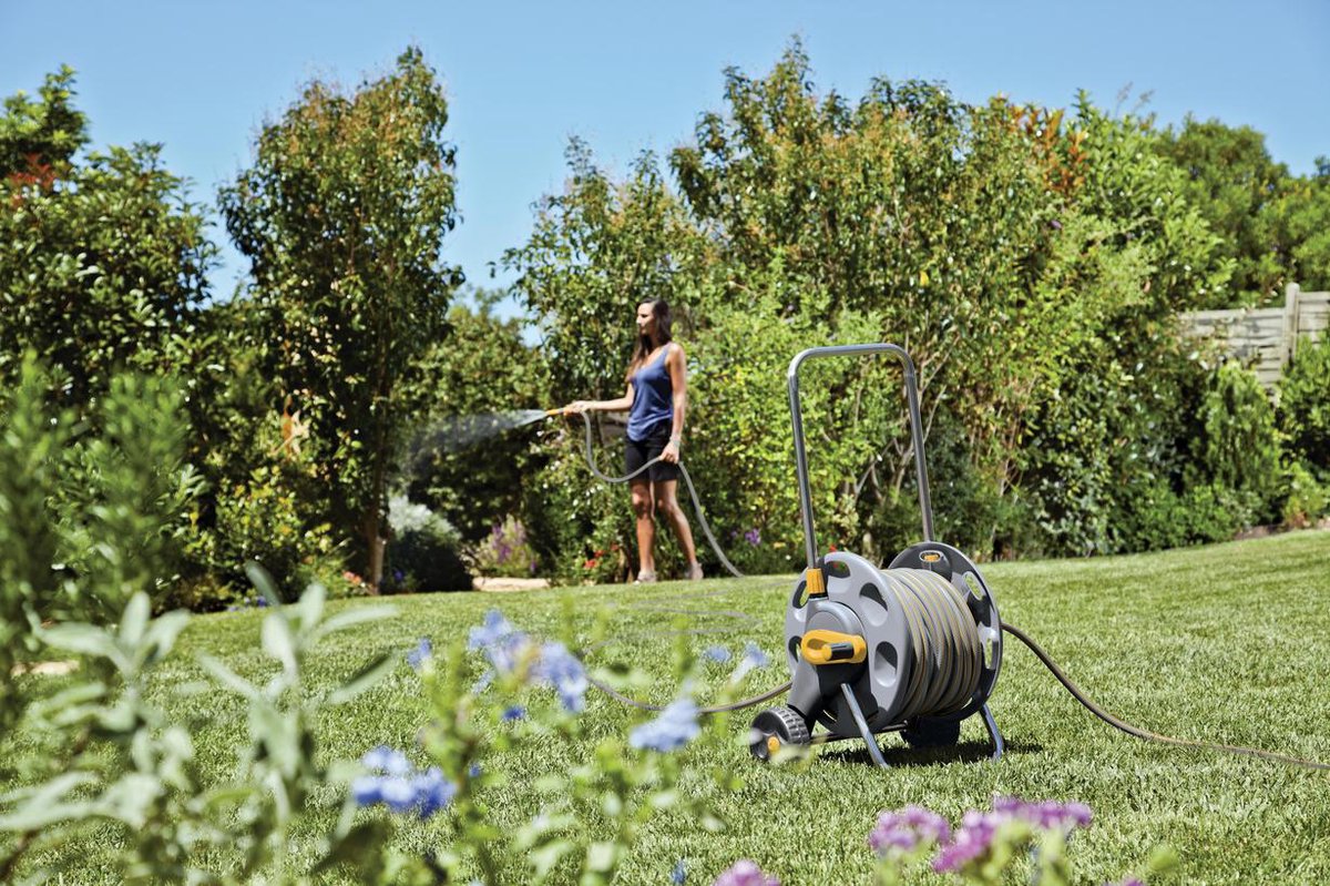 Hozelock 2432 Voorgemonteerde Slangenwagen 45 m 20 meter, Ø 12,5 mm