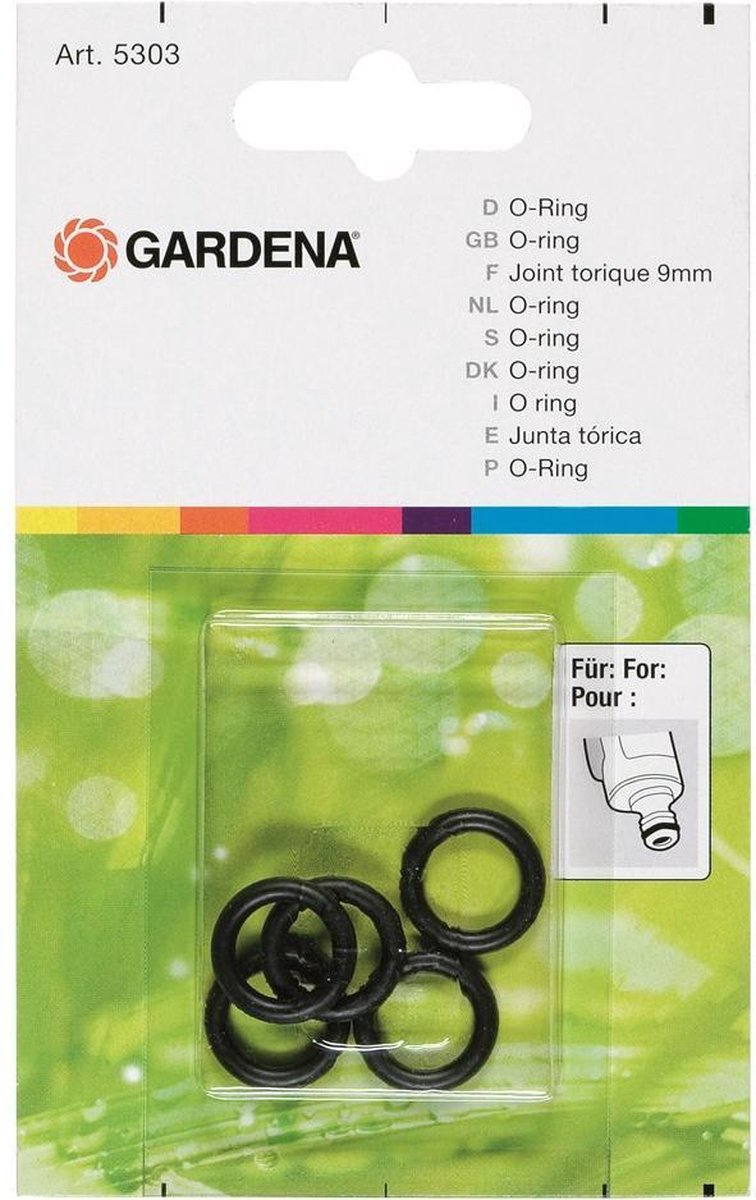 GARDENA O-ringen 9 mm 5303-20, 5 stuks