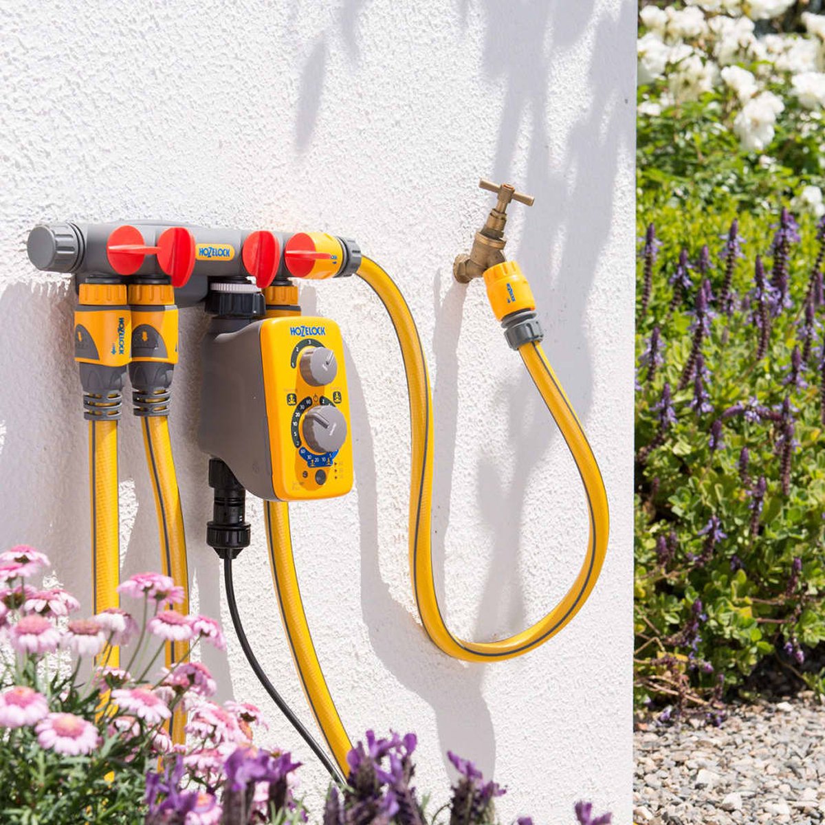 Hozelock 2150 4-weg waterverdeler reguleerventiel - Geel