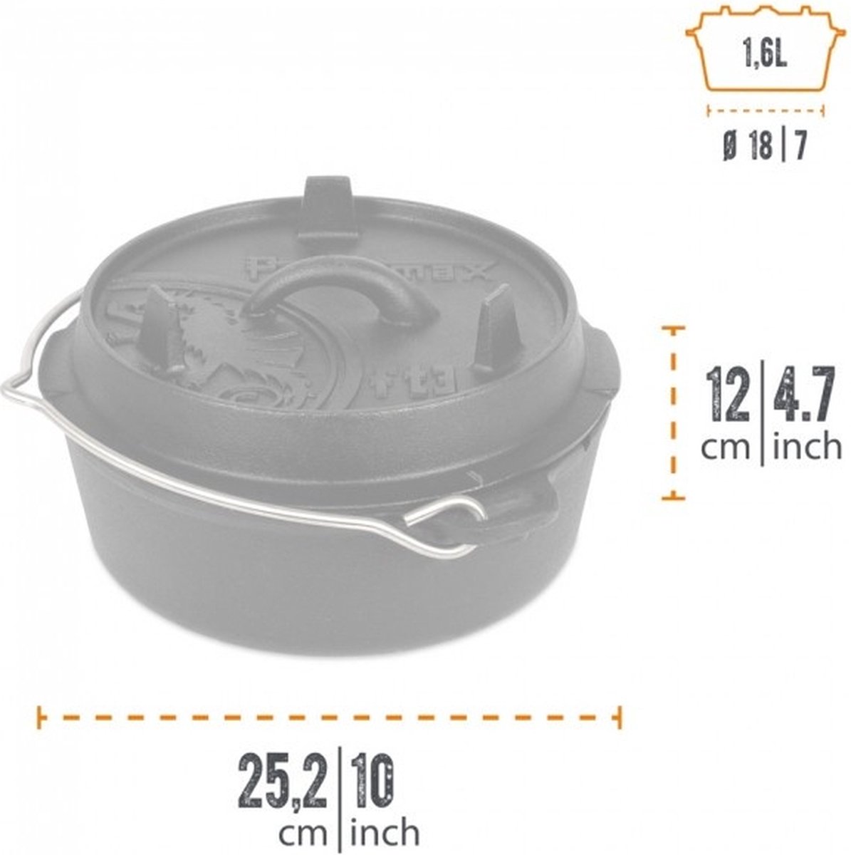 Petromax Dutch Oven ft3-t 1,6 liter