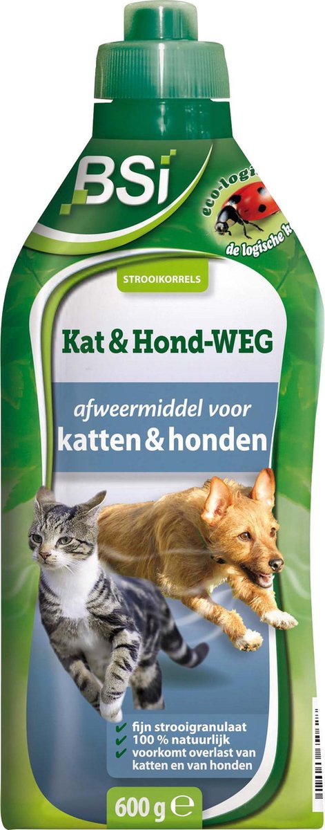 Bsi Kat- en hond-weg bestrijdingsmiddel 600 gram, voor 80 m2