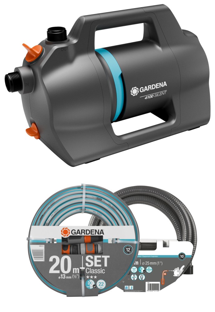 GARDENA Besproeiingspomp 4100 Silent set 550 Watt