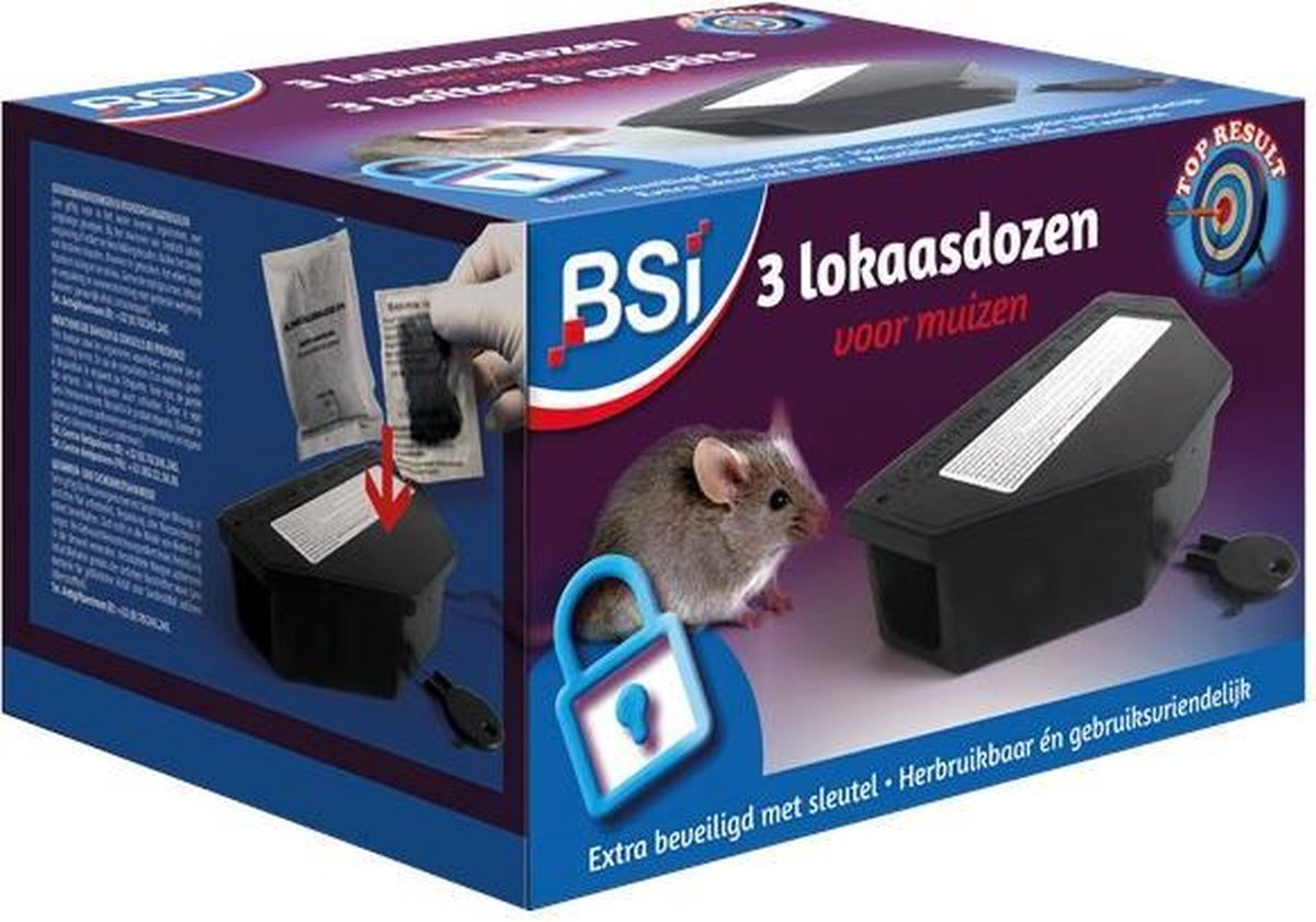 Bsi Muizen lokaasdozen 3 stuks