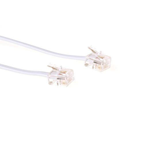 Nedis RJ11 Telefoonkabel 3m M/M wit