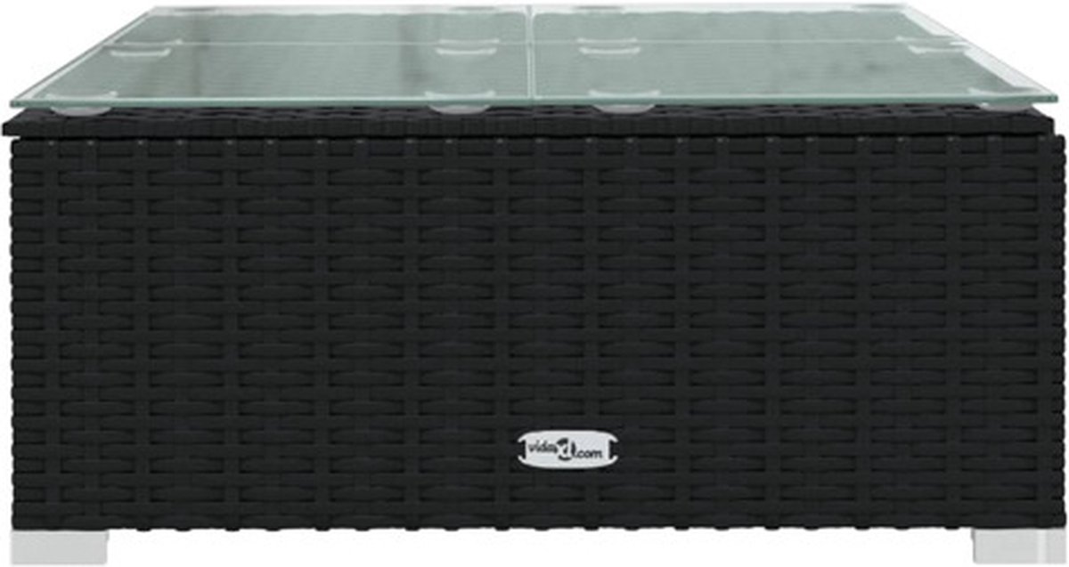 Vidaxl 3-delige Loungeset Met Kussens Poly Rattan - Zwart