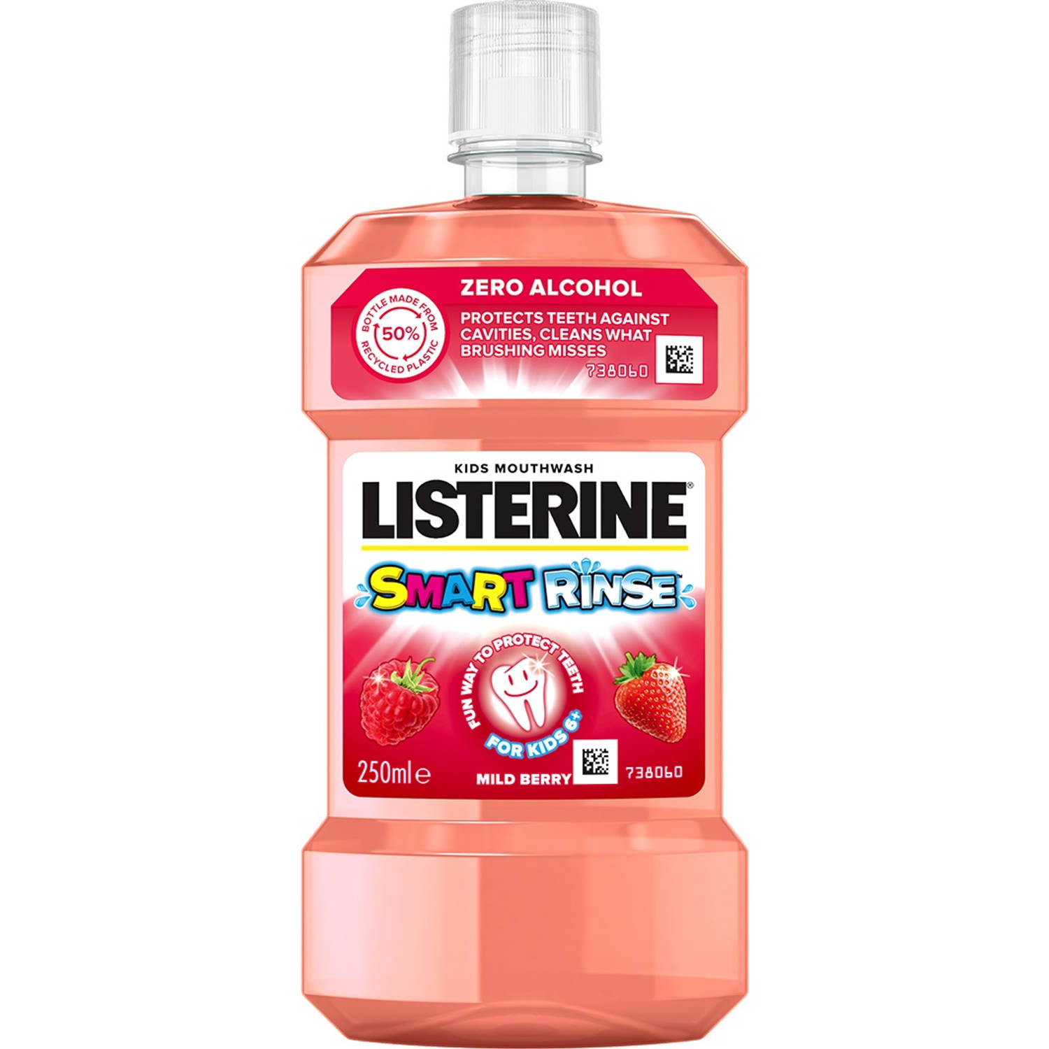 Listerine Smart Rinse Mondwater Voor Kinderen Berry 250ml
