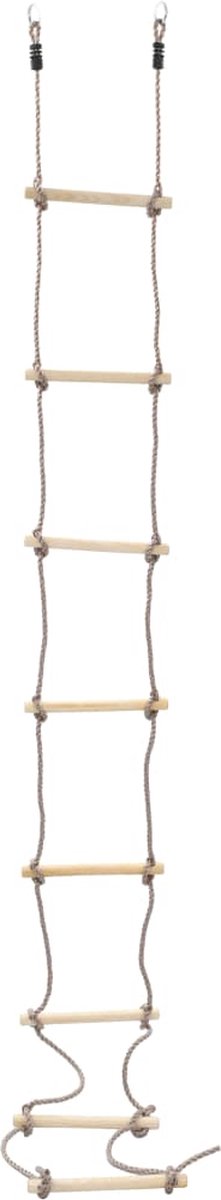 Vidaxl Touwladder 290 Cm Hout - Bruin