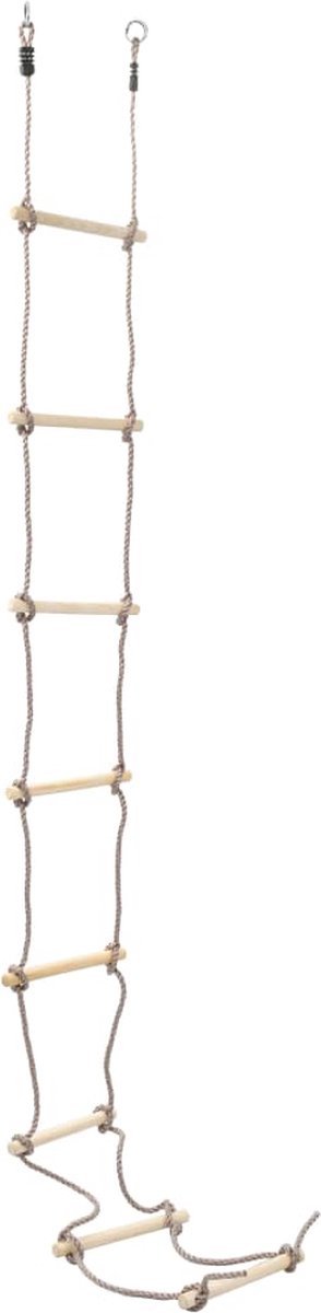 Vidaxl Touwladder 290 Cm Hout - Bruin