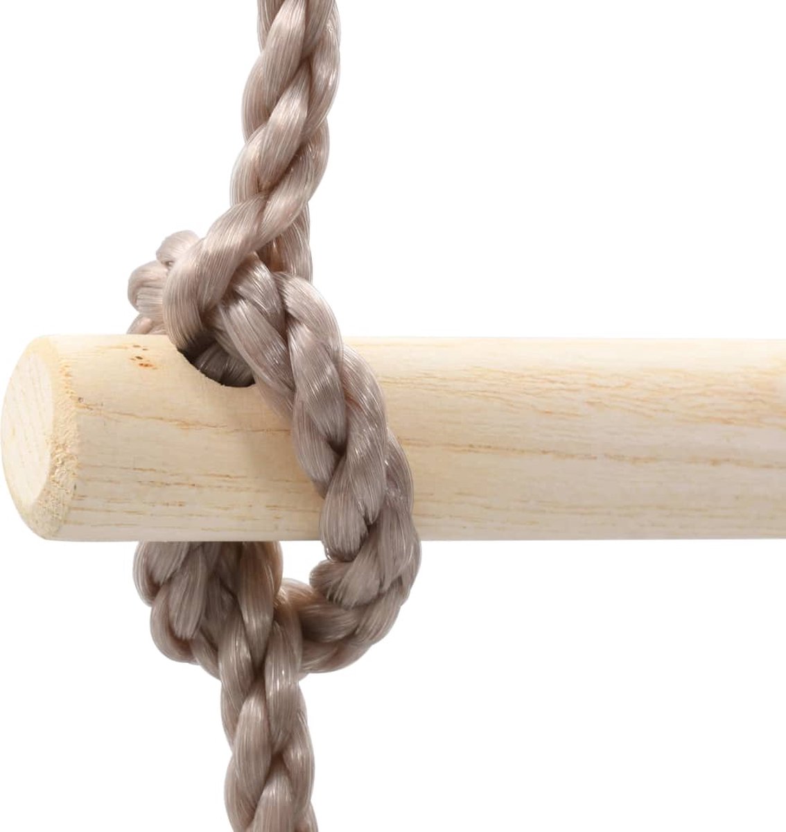 Vidaxl Touwladder 290 Cm Hout - Bruin